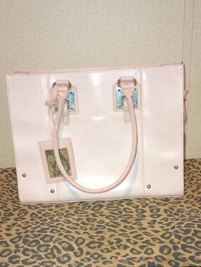 Wilsons Leather Pale Pink Patent Tote